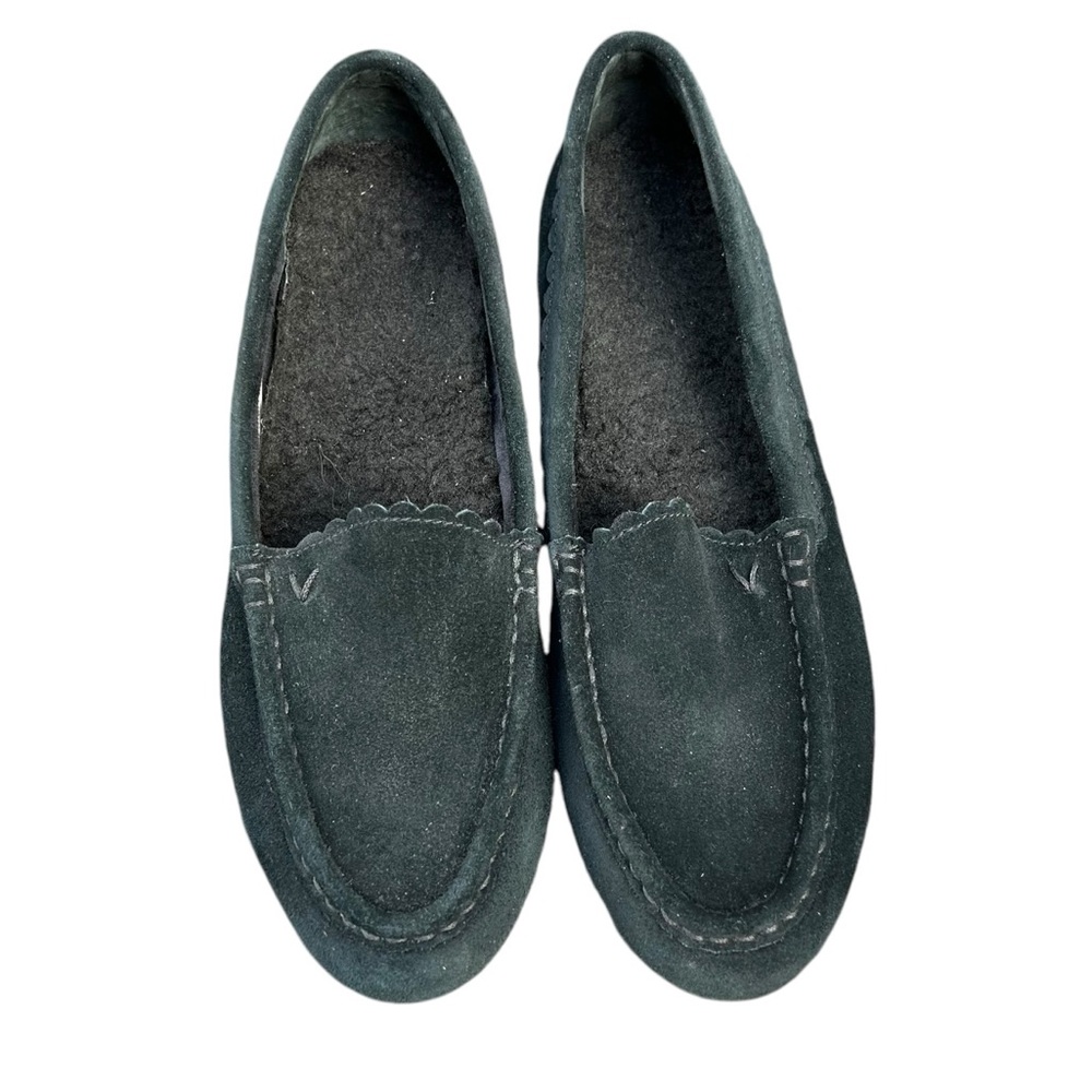 Vionic McKenzie Black Slipper Shoe Women’s Size 7 Suede Upper Rubber Sole